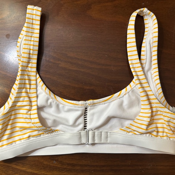 NWOT Striped Yellow and White Rhythm Bikini Top - Picture 3 of 4